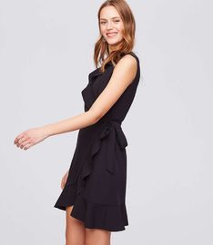 2018 New Fashion Women Sleeveless Black Dress