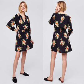 Lady Fashion Long Sleeve Floral Dresses For Women