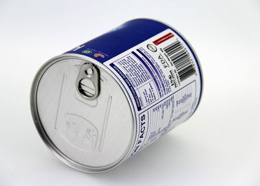 Eco friendly CMYK printing Paper Tube packaging For Coffee / Milk Powder , Tin flat end