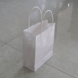 White Kraft Paper Customized Paper Bags With 150 Gram Kraft Paper