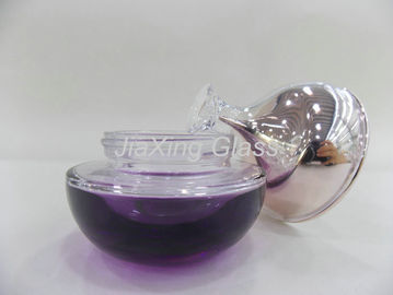 Glass Cosmetic Containers , Colored Glass Bottles  50g Cosmetic Cream Packaging